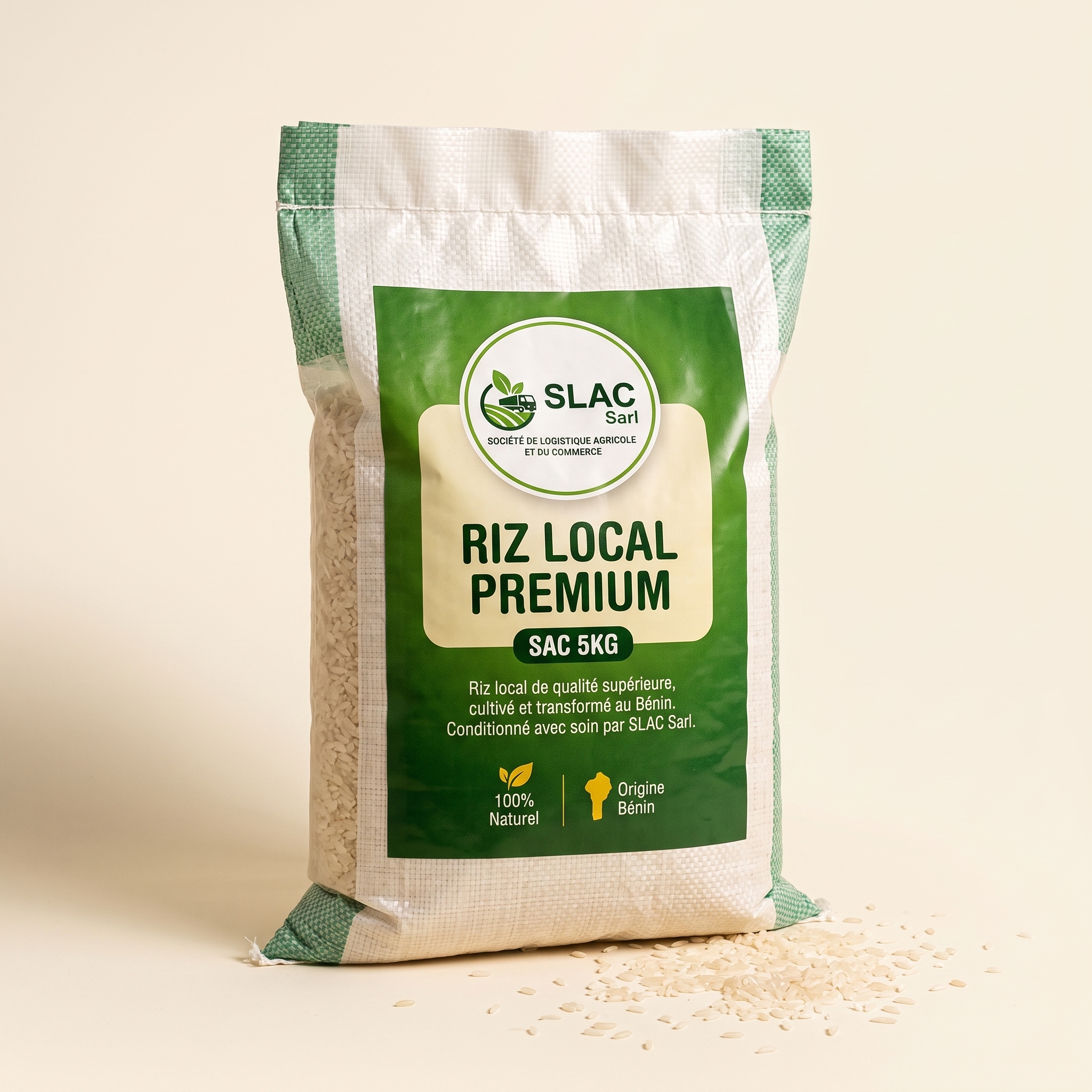 Riz local supérieur sac 5kg SLAC SARL