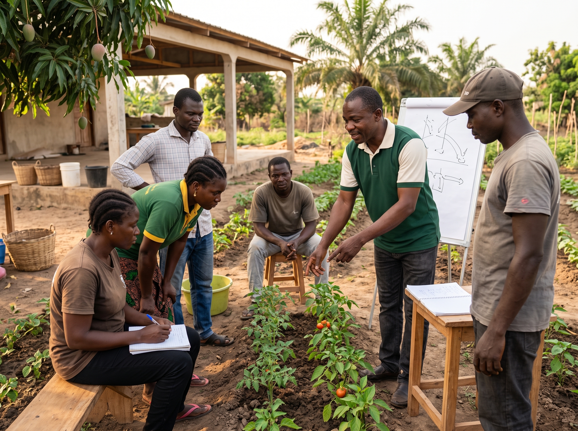 Formation agricole SLAC SARL sur le terrain